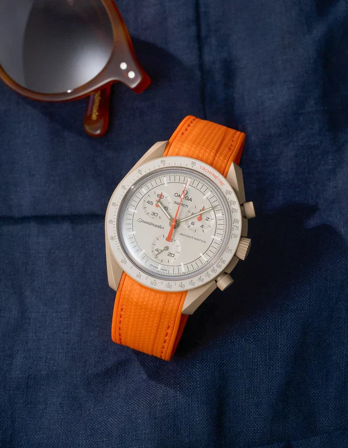 Premium Curved Rubber Strap - Orange