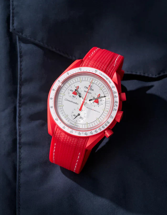 Premium Curved Rubber Strap - Red