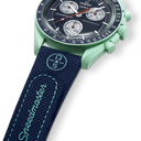 DARK BLUE/GREEN RUBBER MOONSWATCH