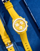 Premium Curved Rubber Strap - Yellow