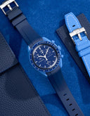 Curved Rubber Strap - Blue - OM Luxury